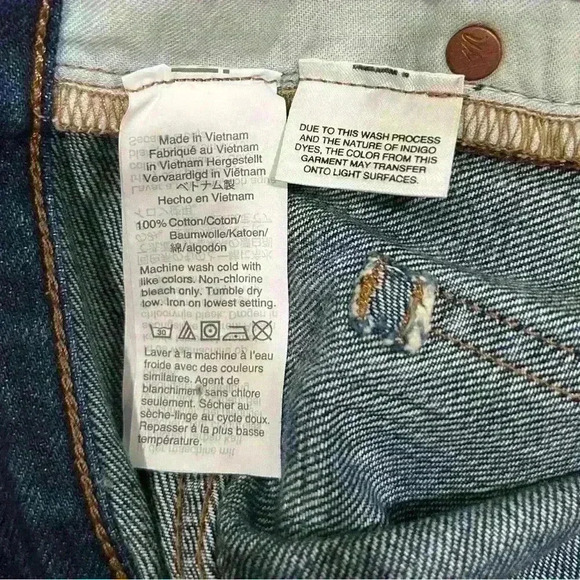 Madewell The Dad Jean Shorts Cutoff Dark Wash Denim High Rise Button Fly Size 27 - Picture 5 of 10